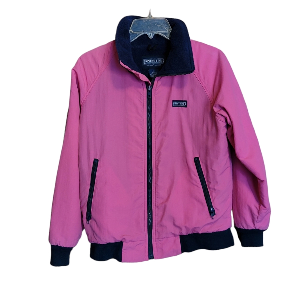 🍒3/$40🍒 Vtg Land's End Squall Fleece Lined Jacket Pink Fits Like XS/S USA Made